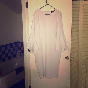 White bell sleeved ELOQUII dress! Brand New